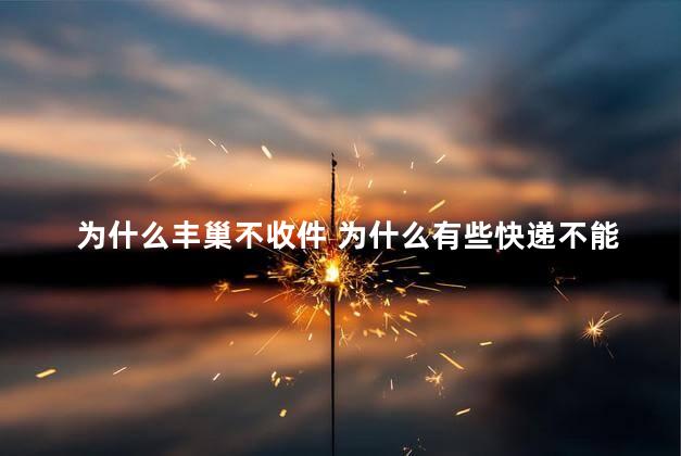 为什么丰巢不收件 为什么有些快递不能放丰巢